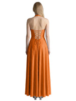 Halter Beaded Prom Dress 