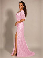 Mermaid Mother of the Bride Dress with V-neck 