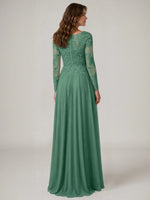 A-line Mother of the Bride Dress with Appliques