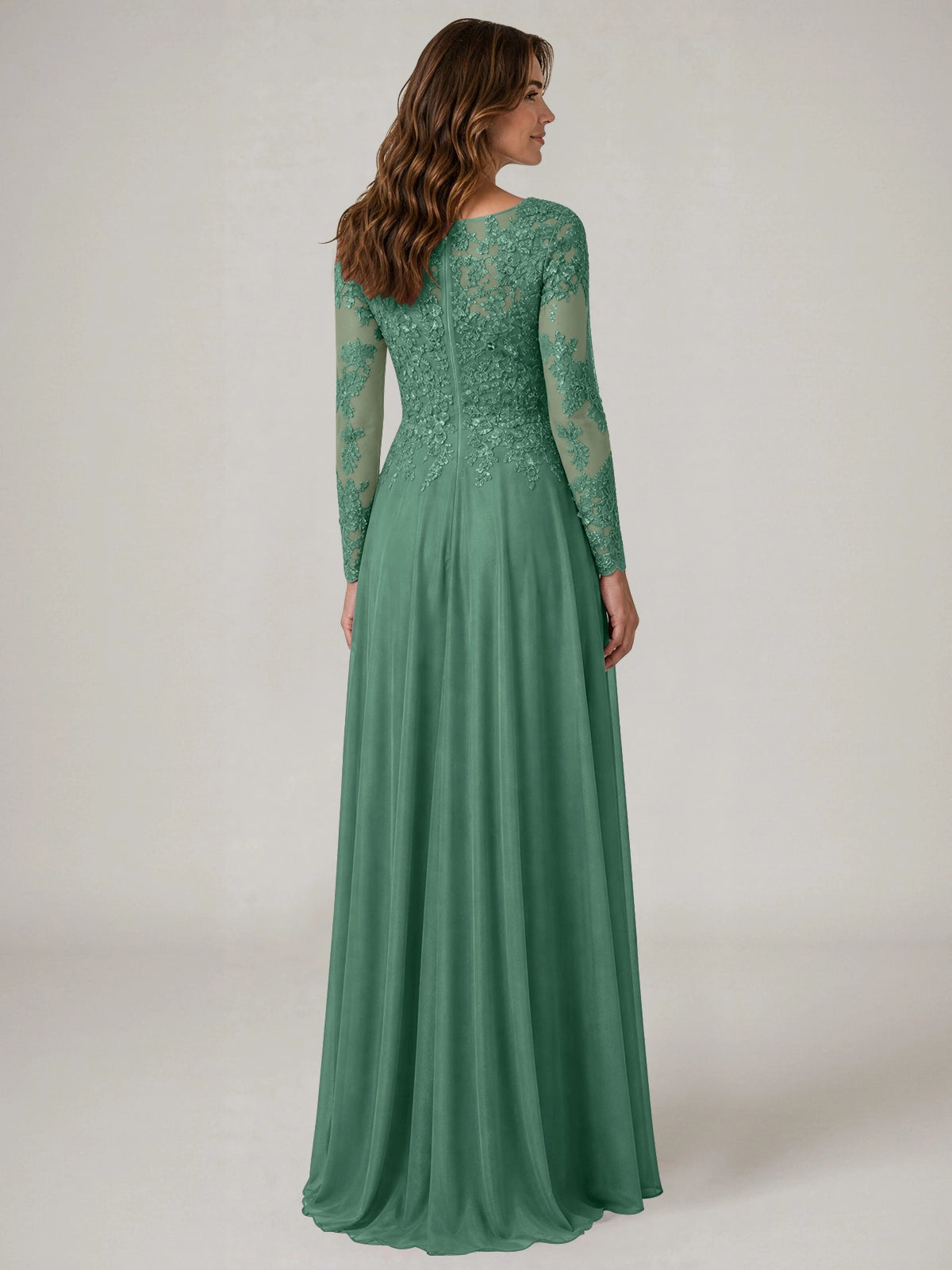 A-line Mother of the Bride Dress with Appliques