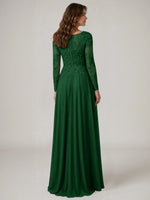 A-line Mother of the Bride Dress with Appliques