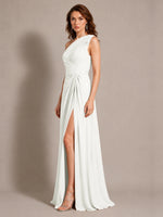 One-Shoulder Prom Dress with Slit