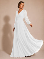Chiffon Mother of the Bride Dress with Long Sleeves 