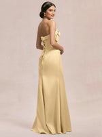Satin Bow Accent Bridesmaid Dress 