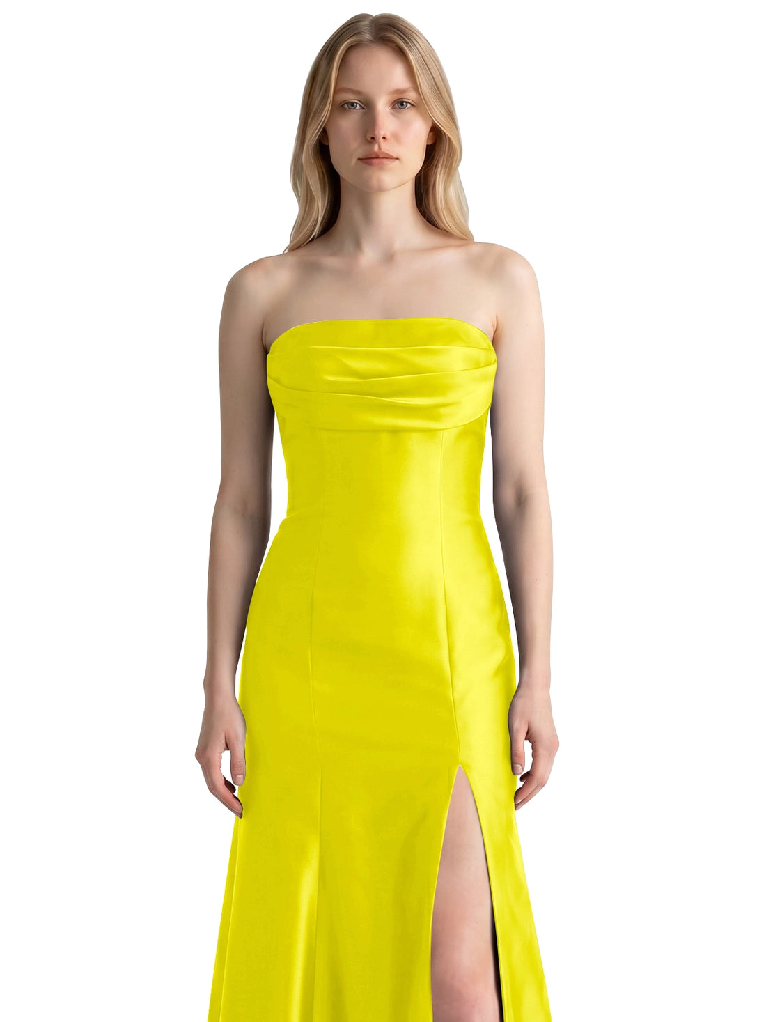 Strapless Ruched Bodice Prom Dress 