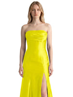 Strapless Ruched Bodice Prom Dress 