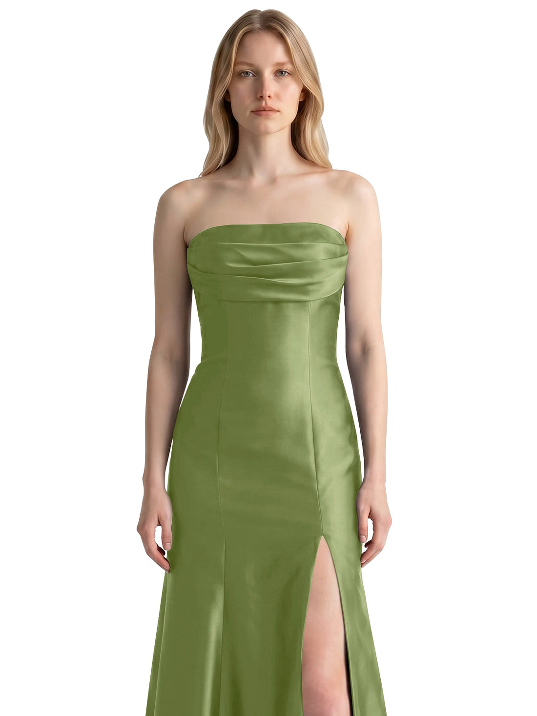 Strapless Ruched Bodice Prom Dress 