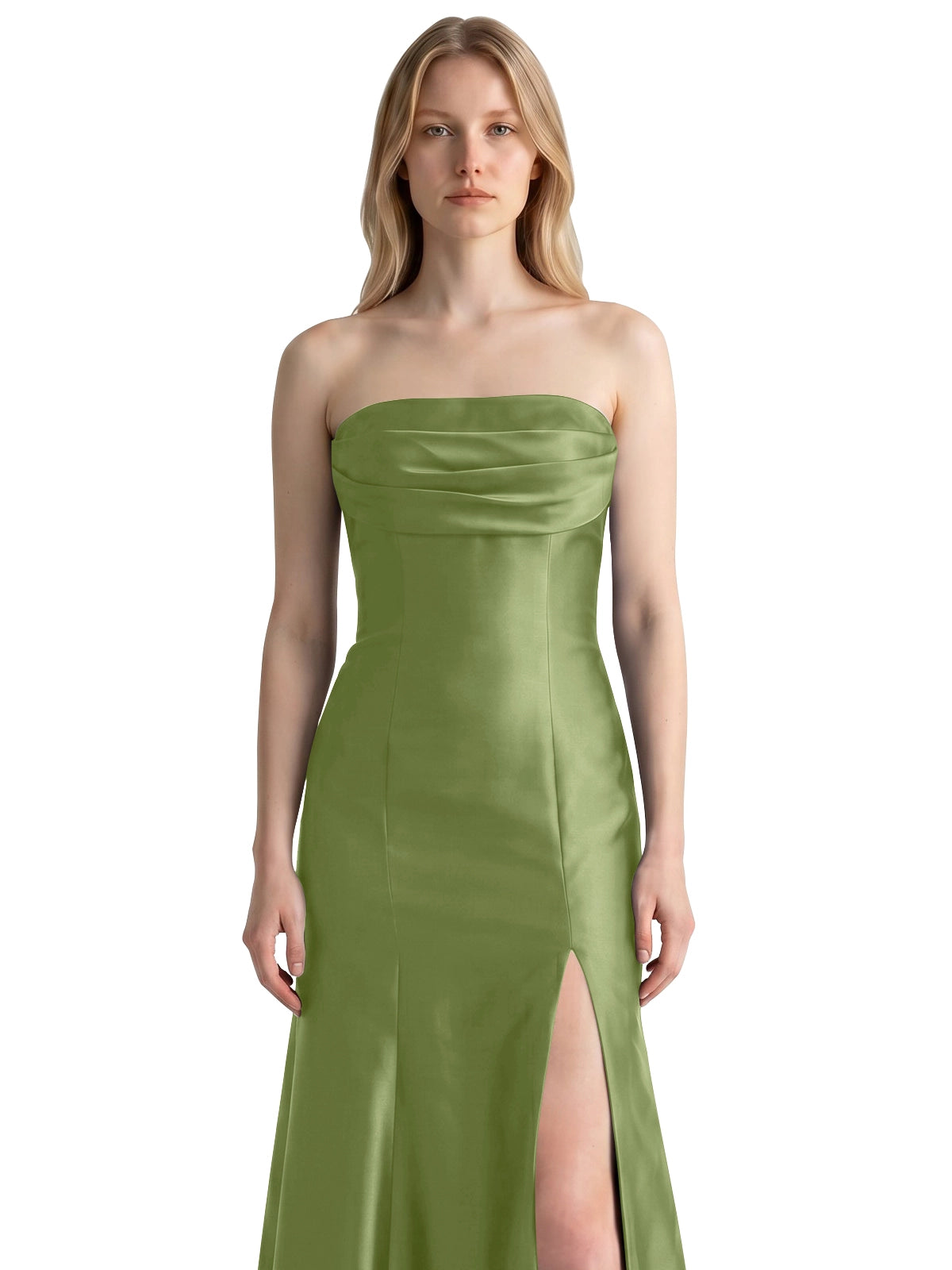 Strapless Ruched Bodice Prom Dress 