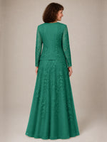 A-line Mother of the Bride Dress with Lace 