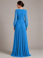 Chiffon Mother of the Bride Dress with Jewel Neckline 