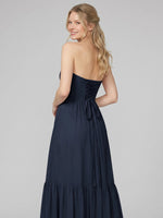 Strapless Bridesmaid Dress with Slit 