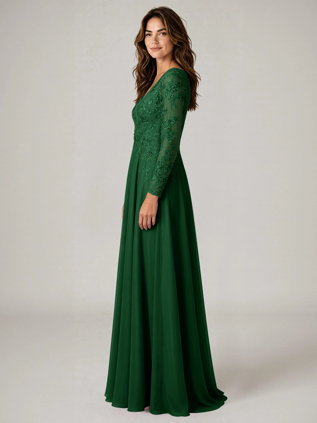 A-line Mother of the Bride Dress with Appliques