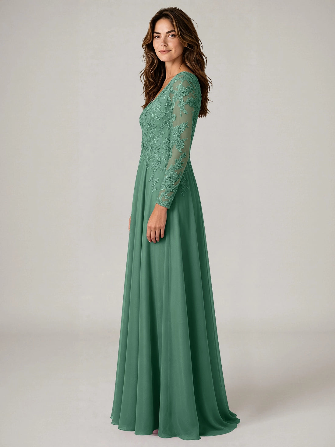 A-line Mother of the Bride Dress with Appliques