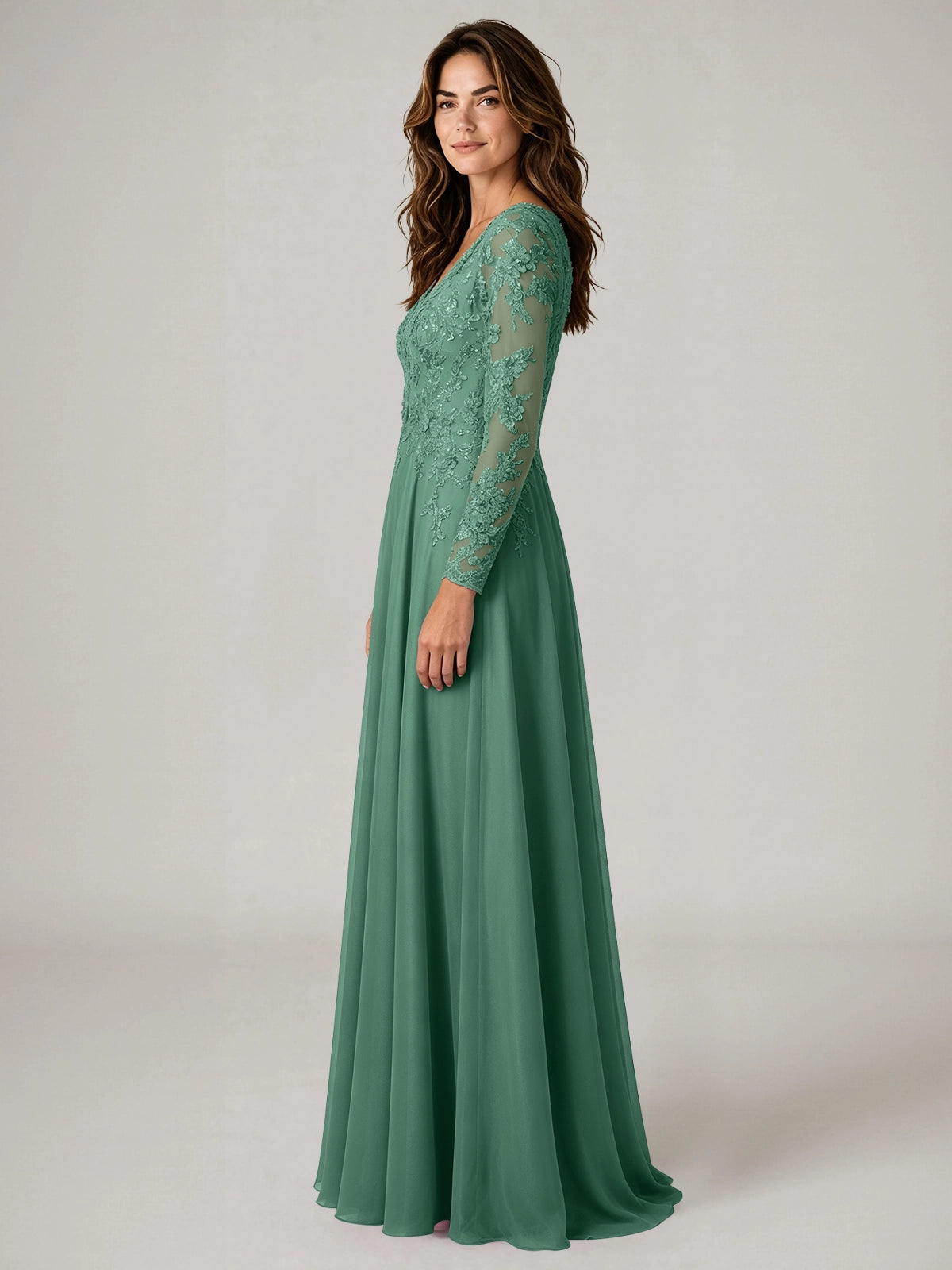 A-line Mother of the Bride Dress with Appliques