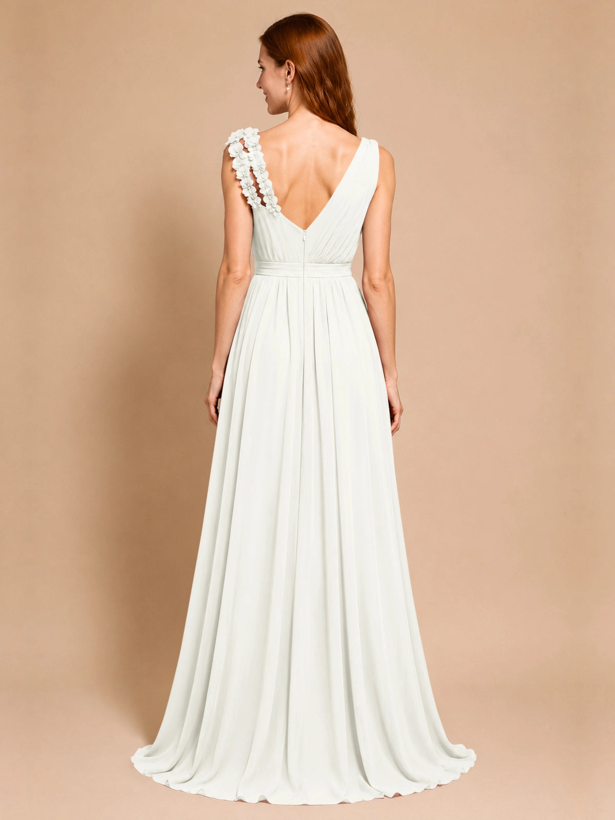 Chiffon Prom Dress with Appliques