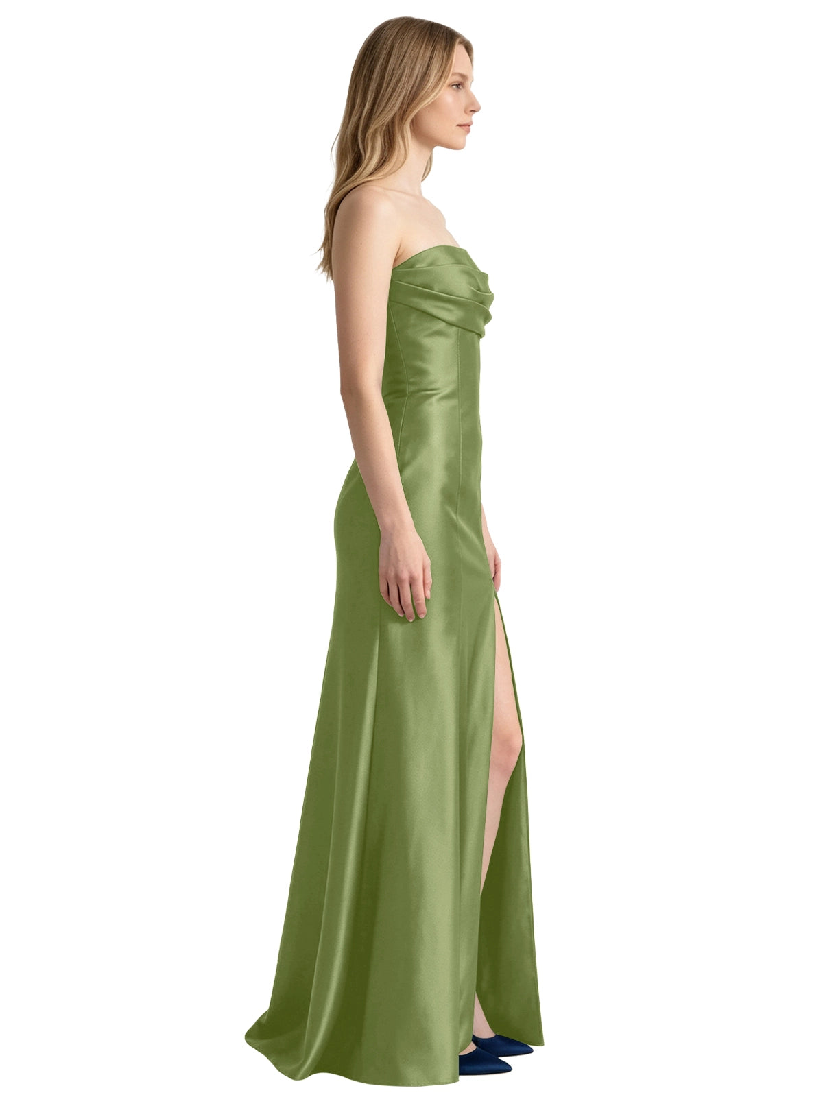Strapless Ruched Bodice Prom Dress 