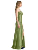 Strapless Ruched Bodice Prom Dress 