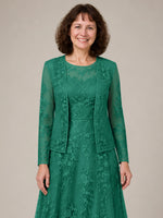 A-line Mother of the Bride Dress with Lace 
