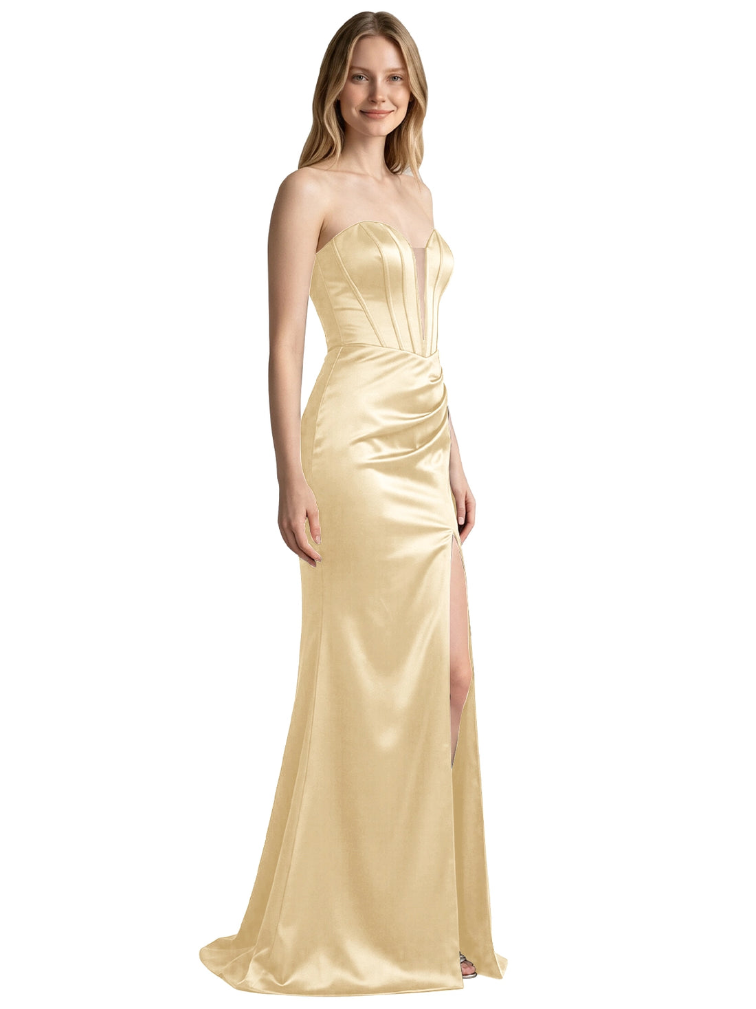 High Slit Sweetheart Prom Dress 