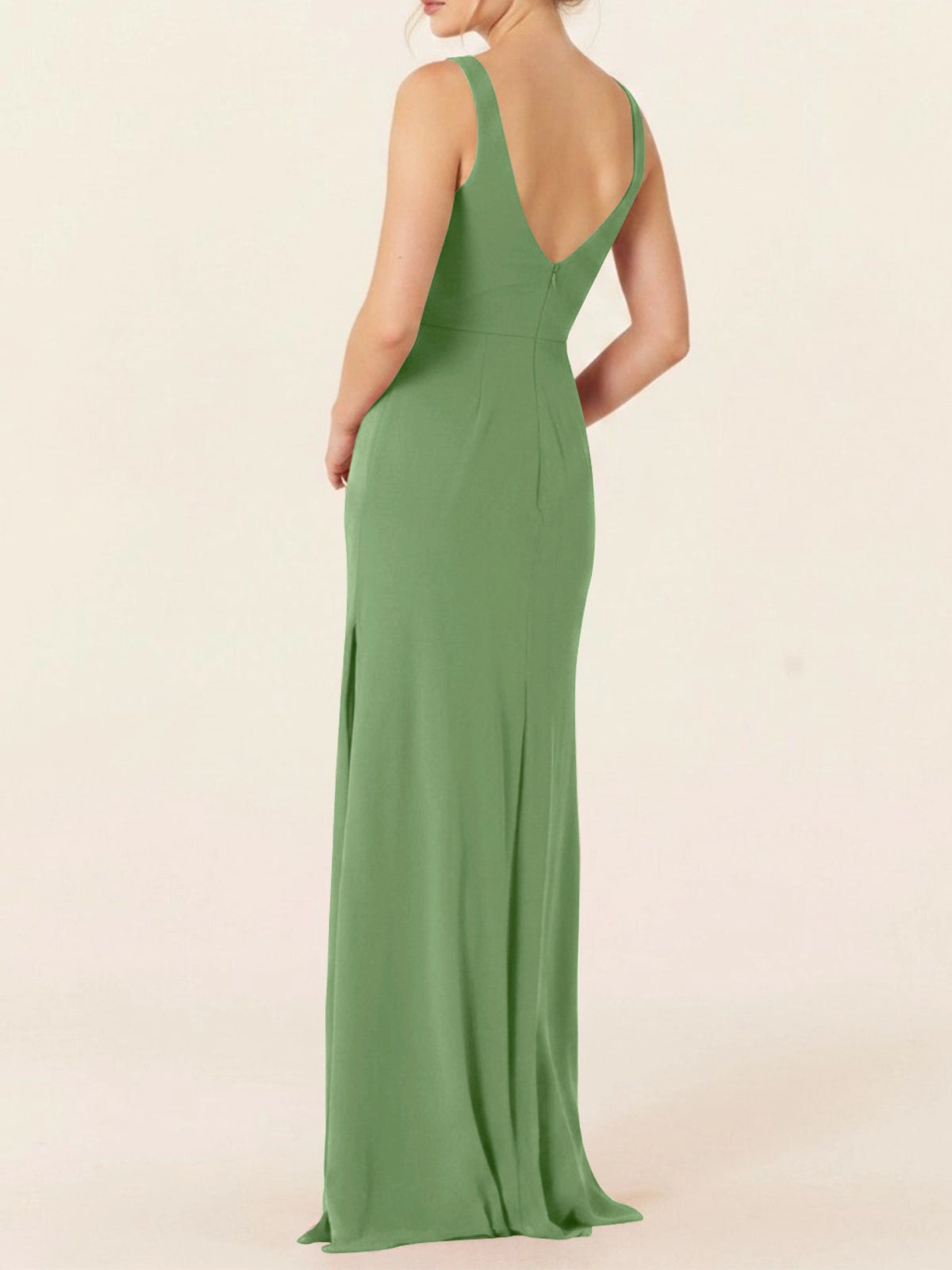 Chiffon Bridesmaid Dress with Slit 