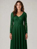A-line Mother of the Bride Dress with Appliques