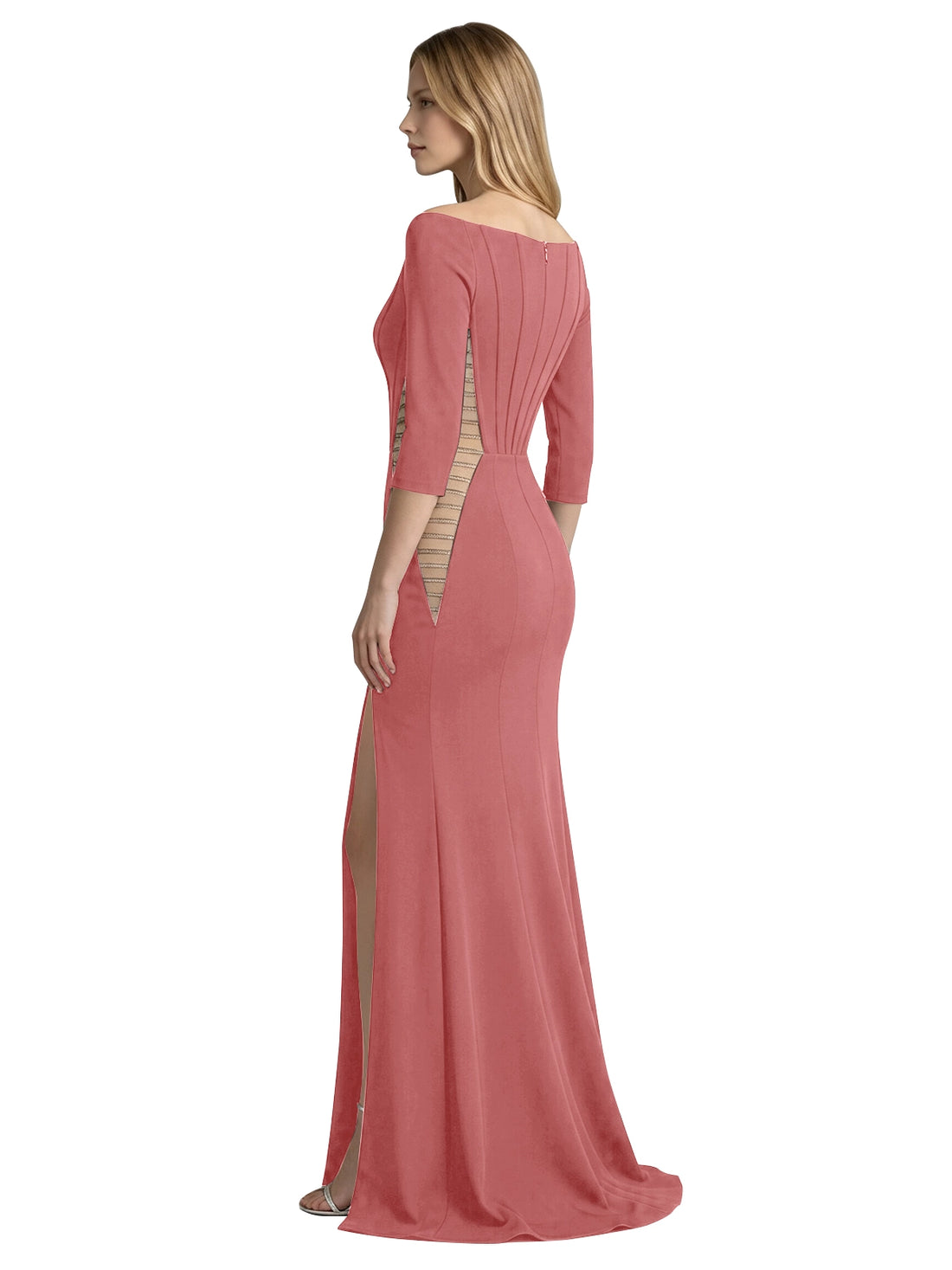 Side Cutout Slit Prom Dress 