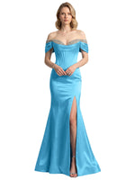 Corset Beaded Trumpet Prom Dress 