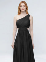 One-Shoulder Side Cut-Out Bridesmaid Dress 