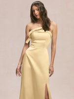 Satin Bow Accent Bridesmaid Dress 
