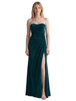 Velvet Prom Dress with Beaded Applique 