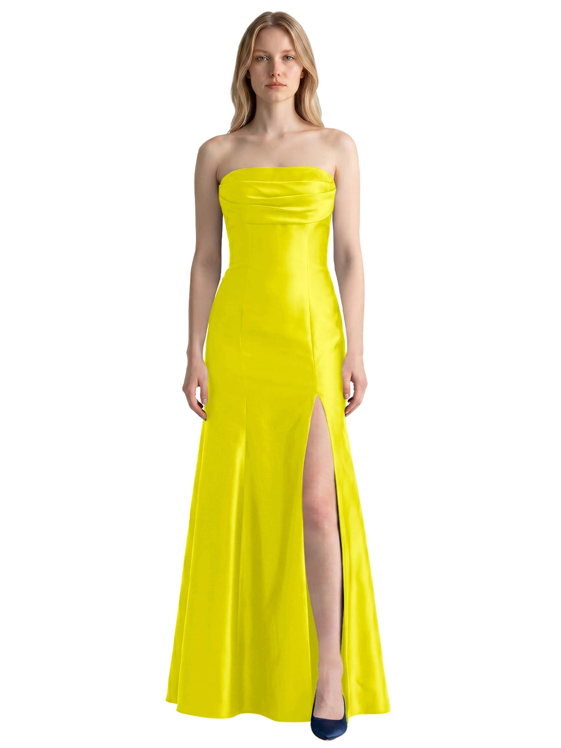 Strapless Ruched Bodice Prom Dress 