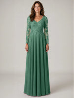 A-line Mother of the Bride Dress with Appliques