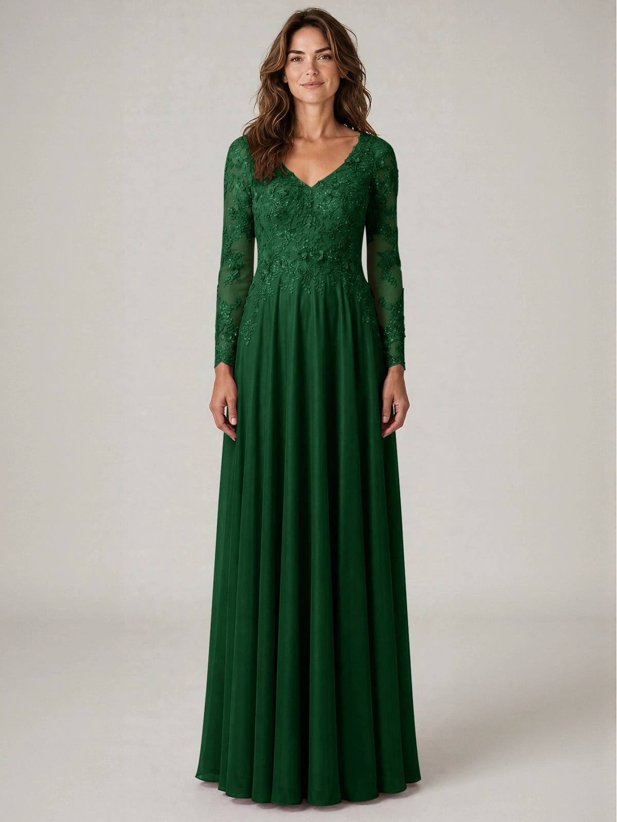 A-line Mother of the Bride Dress with Appliques