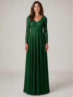 A-line Mother of the Bride Dress with Appliques