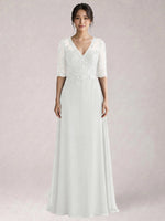 Lace Mother of the Bride Dress with Half Sleeves