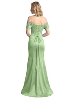 Corset Beaded Trumpet Prom Dress 