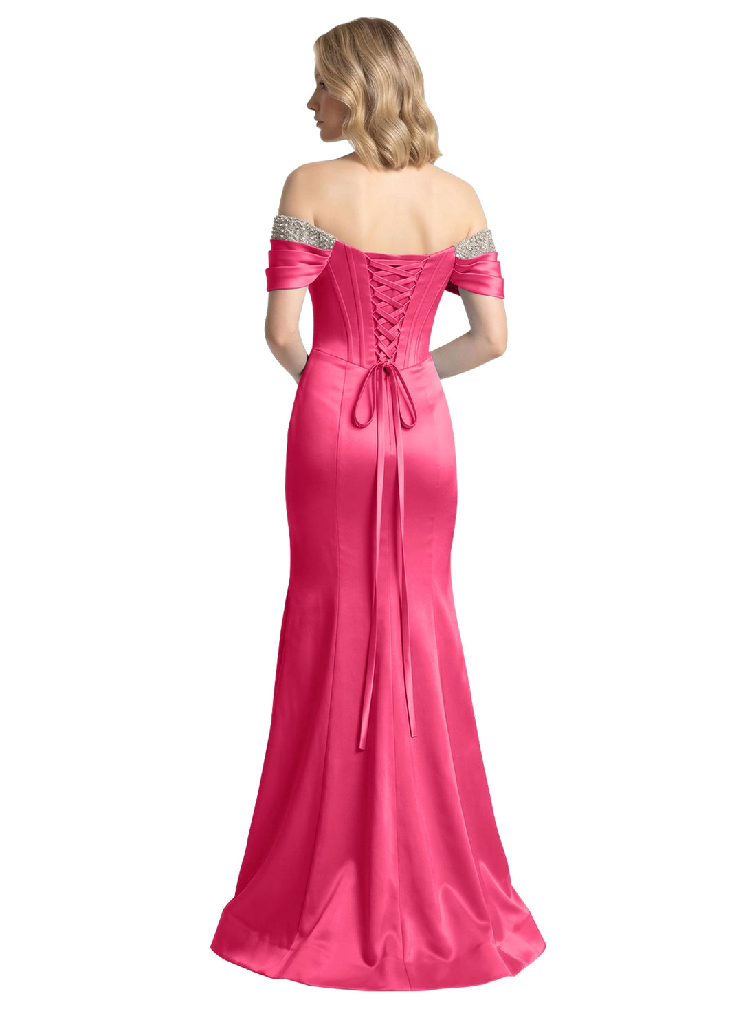 Corset Beaded Trumpet Prom Dress 