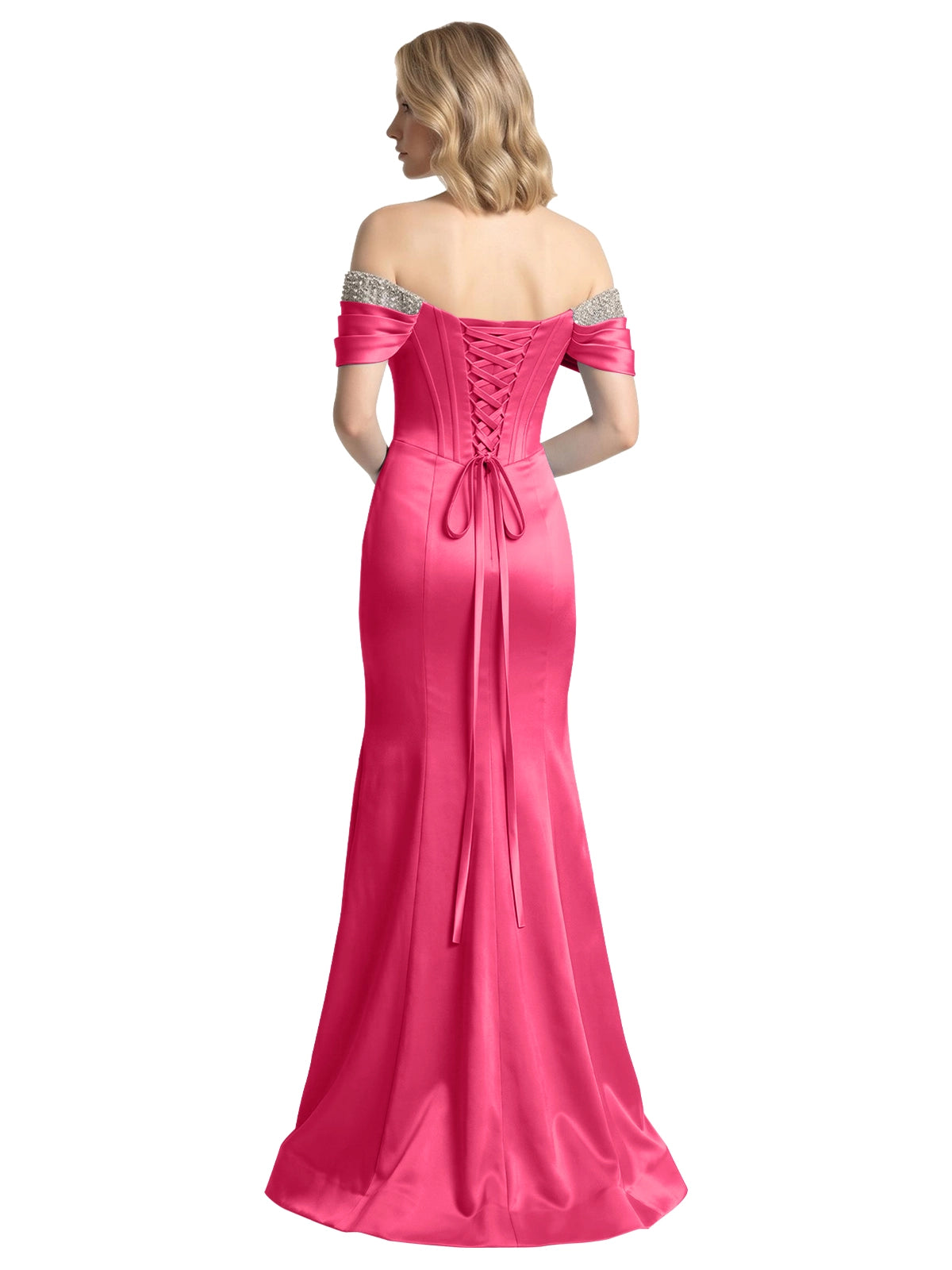 Corset Beaded Trumpet Prom Dress 