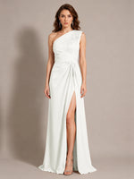 One-Shoulder Prom Dress with Slit