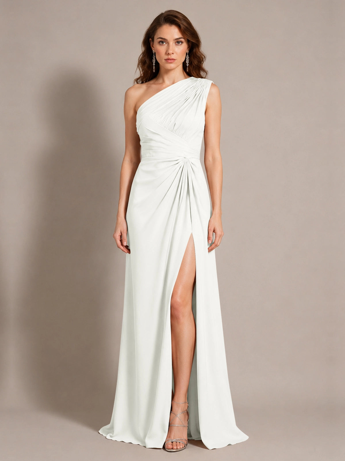One-Shoulder Prom Dress with Slit