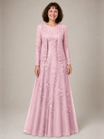 A-line Mother of the Bride Dress with Lace 