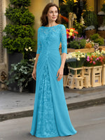 Lace Mother of the Bride Dress with Applique 
