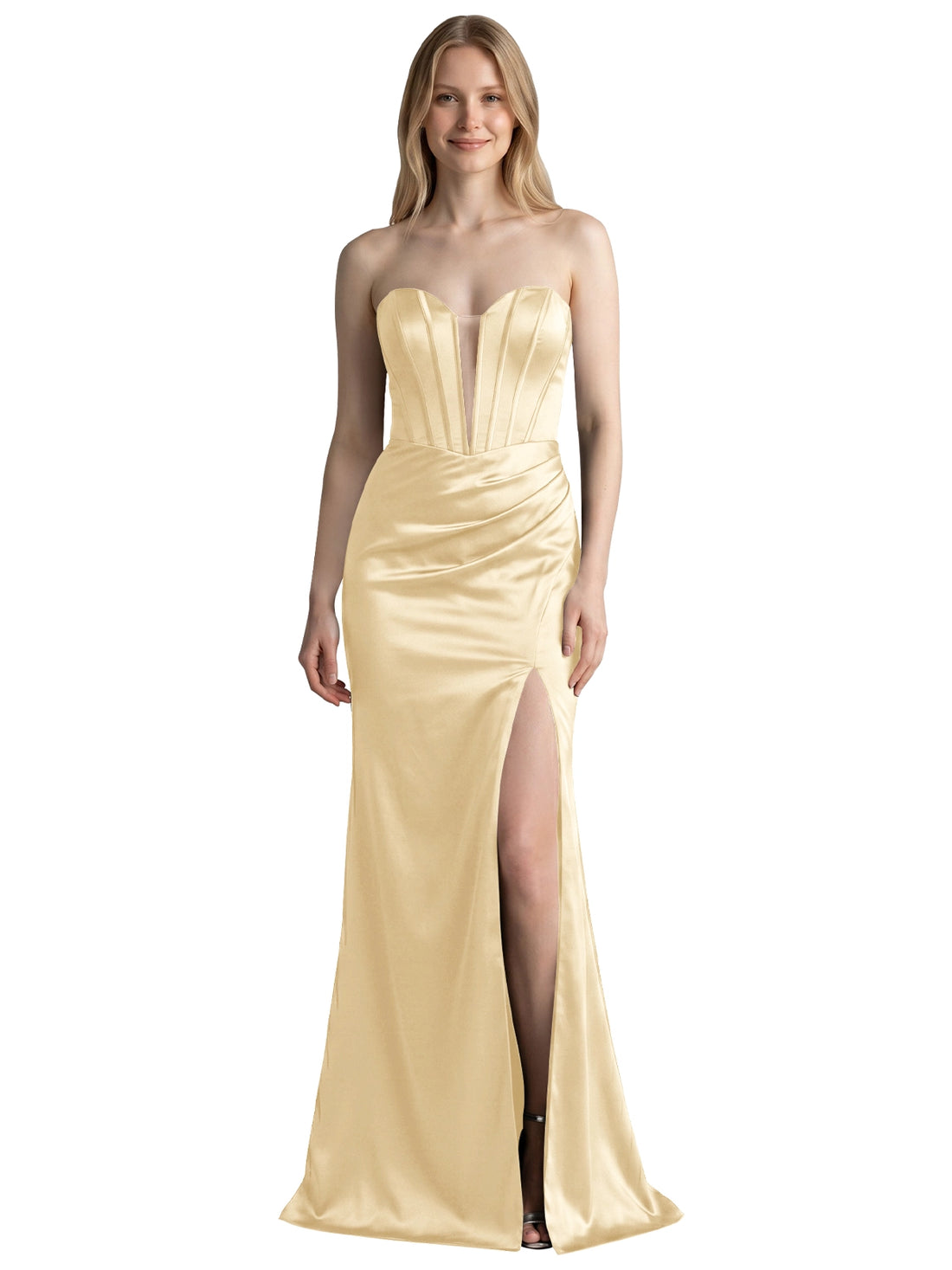 High Slit Sweetheart Prom Dress 