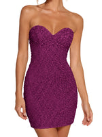 Sparkling Sheath Beading Mini Dress 
