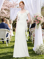 Flowy Ruffle Sheath Bridesmaid Dress 