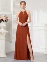 Chiffon Bridesmaid Dress with Halter 