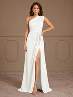 One-Shoulder Prom Dress with Slit