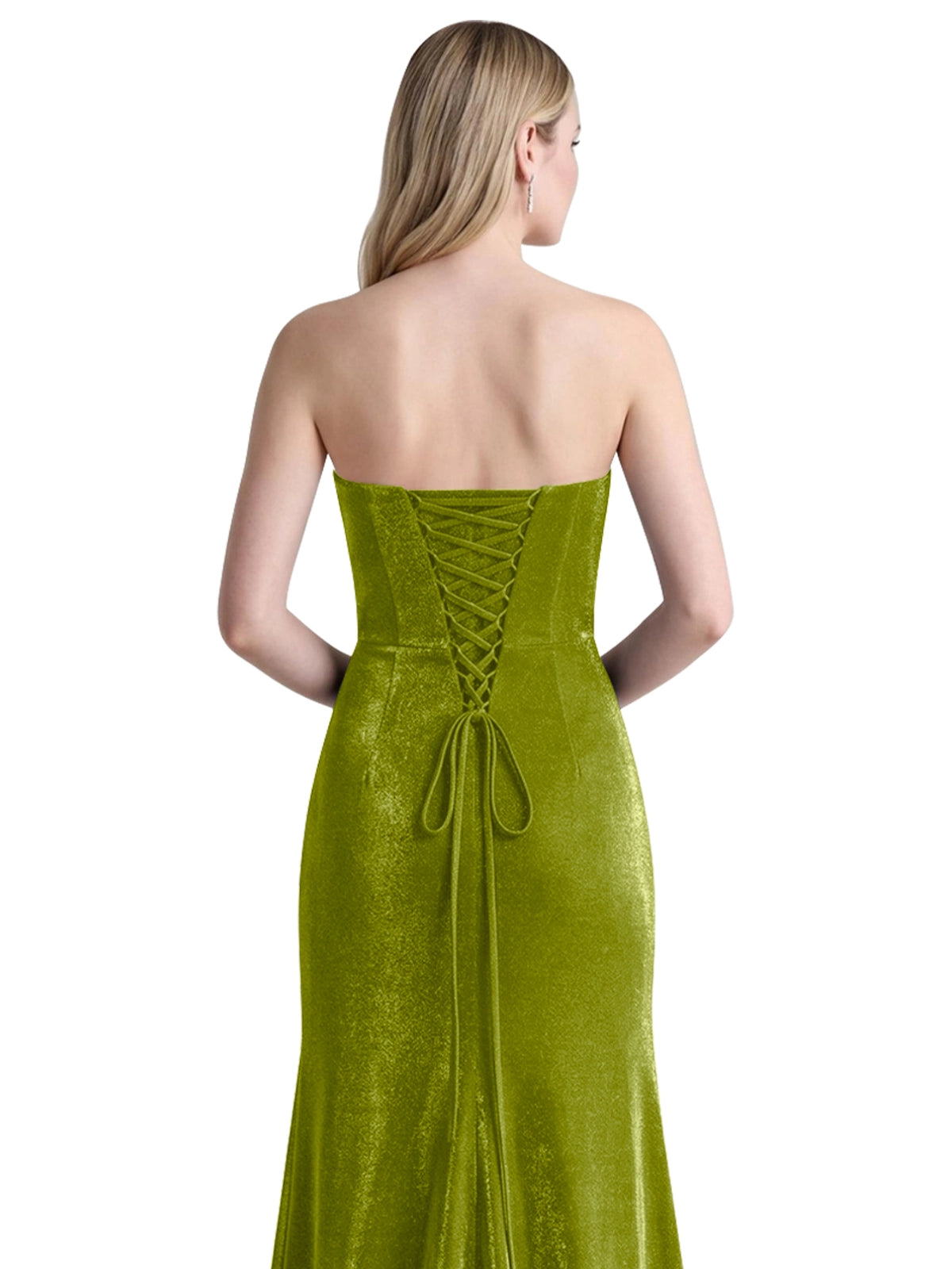 Velvet Prom Dress with Beaded Applique 
