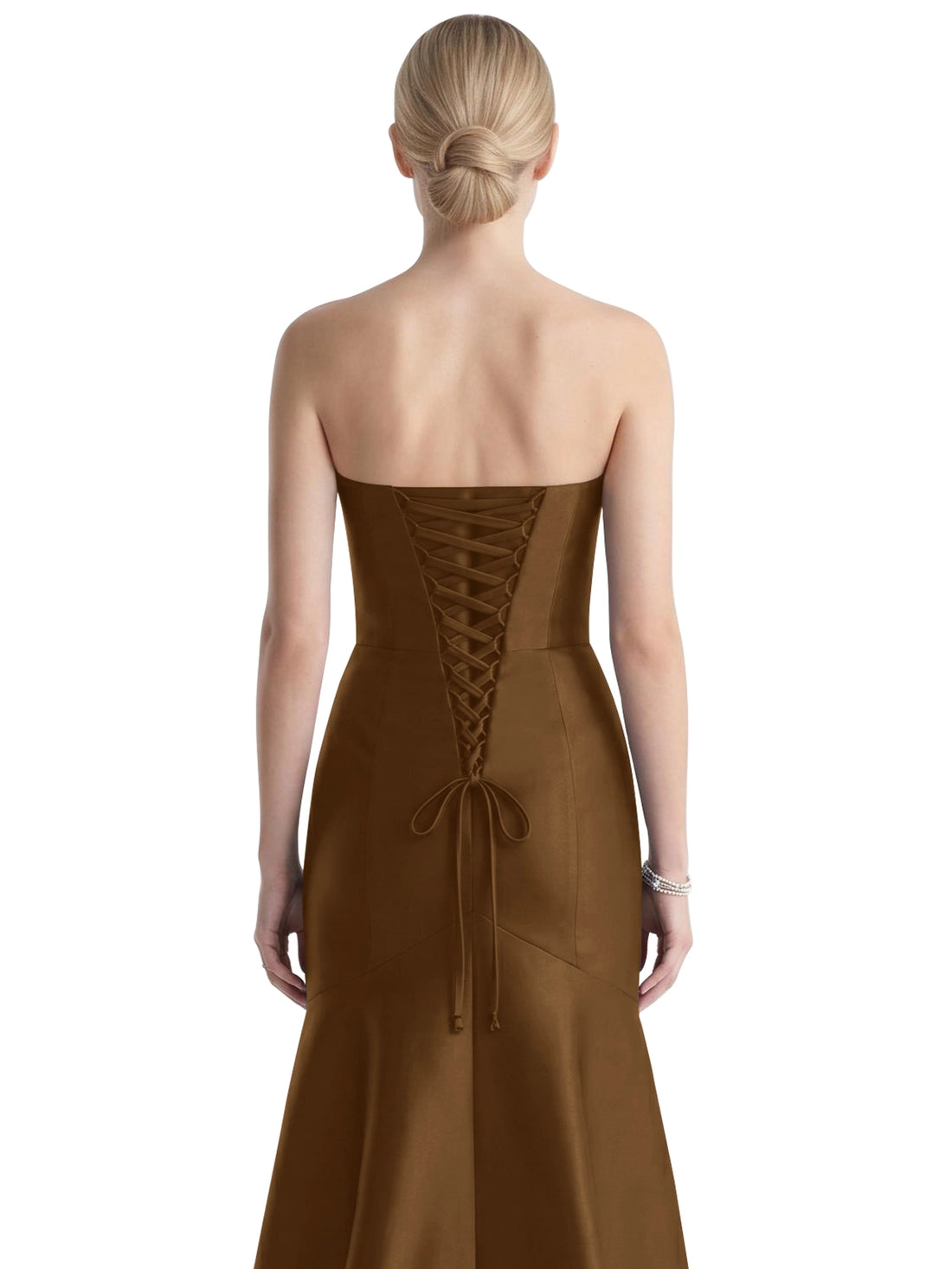 Strapless Ruched Bodice Prom Dress 