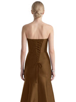Strapless Ruched Bodice Prom Dress 